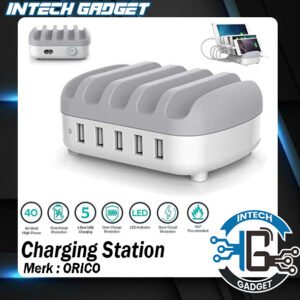 5Ports USB Smart Charging Station with Phone&Tablet Stand